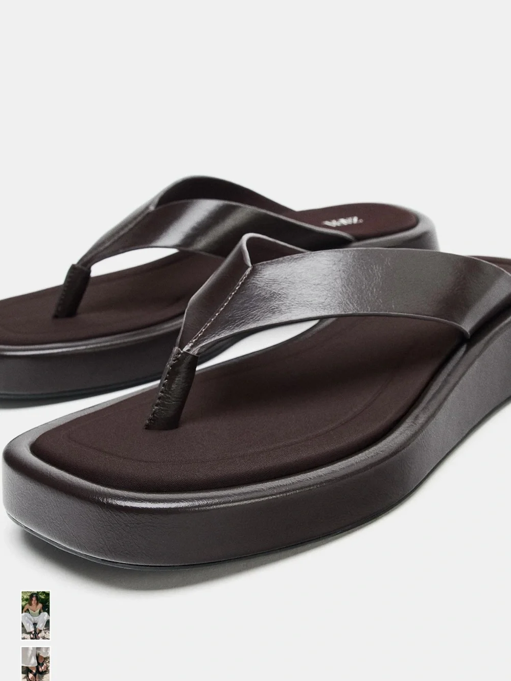 Brown Flip Flop Sandals - Picture 3 of 4